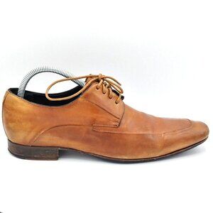Harry Rosen Brown Dress Shoes Mens 41 1/2 EU Leather Derby Made‎ in Italy